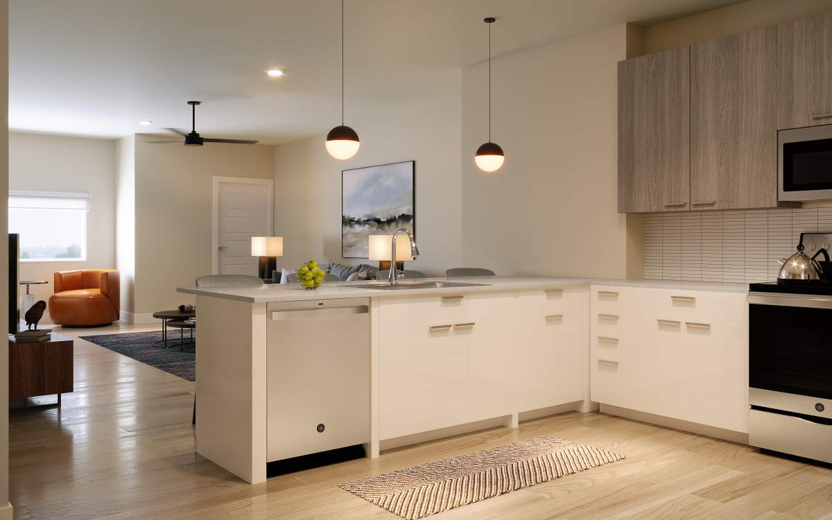 Spacious kitchen at Stone Village Apartments in Reno, Nevada