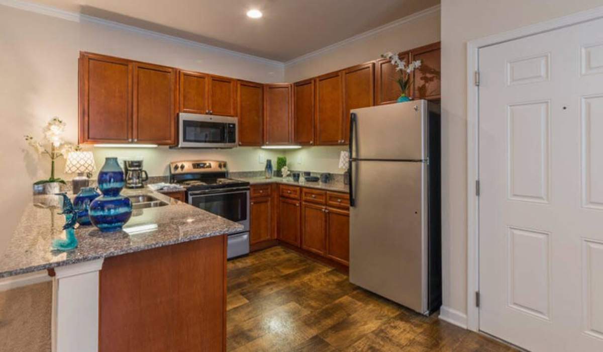 Well-lit kitchen at Palisades at New River in Hardeeville, South Carolina