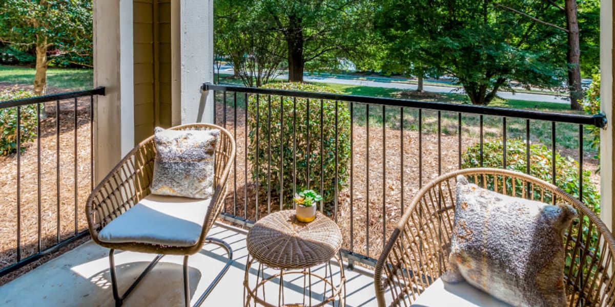Patio at Marquis at Carmel Commons in Charlotte, North Carolina