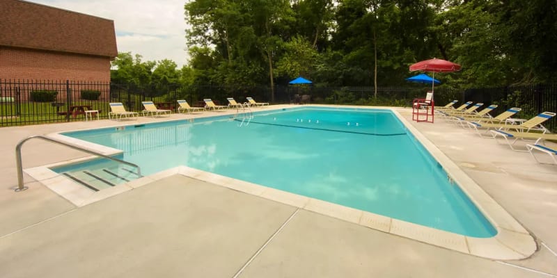 Sparkling pool at Marrion Square Apartments in Pikesville, Maryland