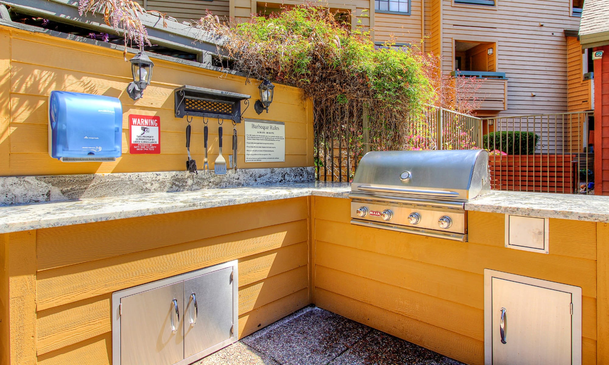 Community grilling area at Shadow Creek in Santa Rosa, California