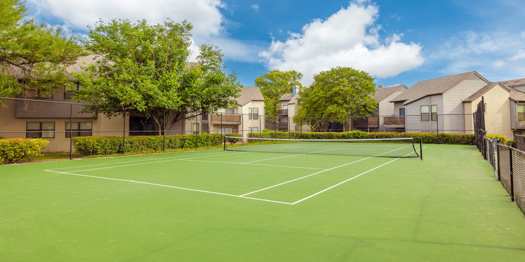 Rendering tennis court at Indigo in San Antonio, Texas