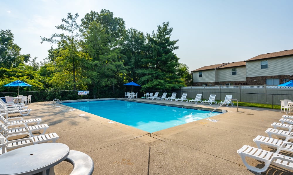 Sparkling pool at Brixworth Apartments in Cincinnati, Ohio