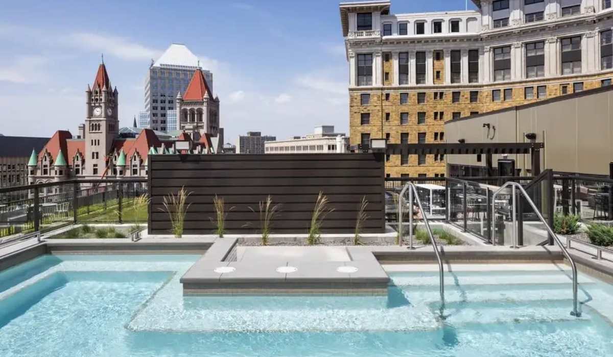Swimming pool at Landmark Tower in Saint Paul, Minnesota