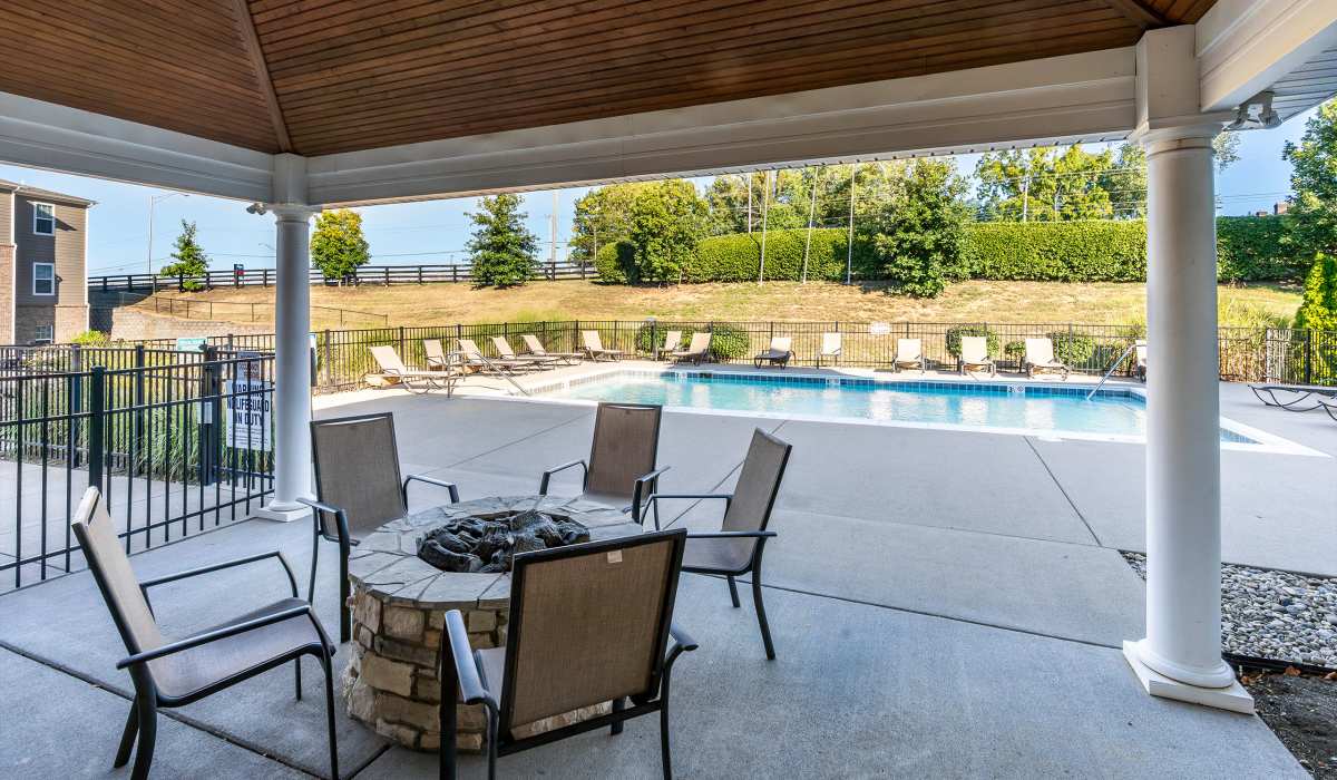Firepit with seating at Palomar View Apartments in Lexington, Kentucky