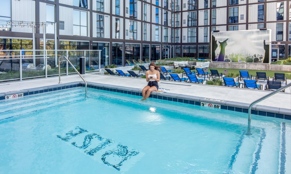 Community clubhouse at RISE at Riverfront Crossings in Iowa City, Iowa
