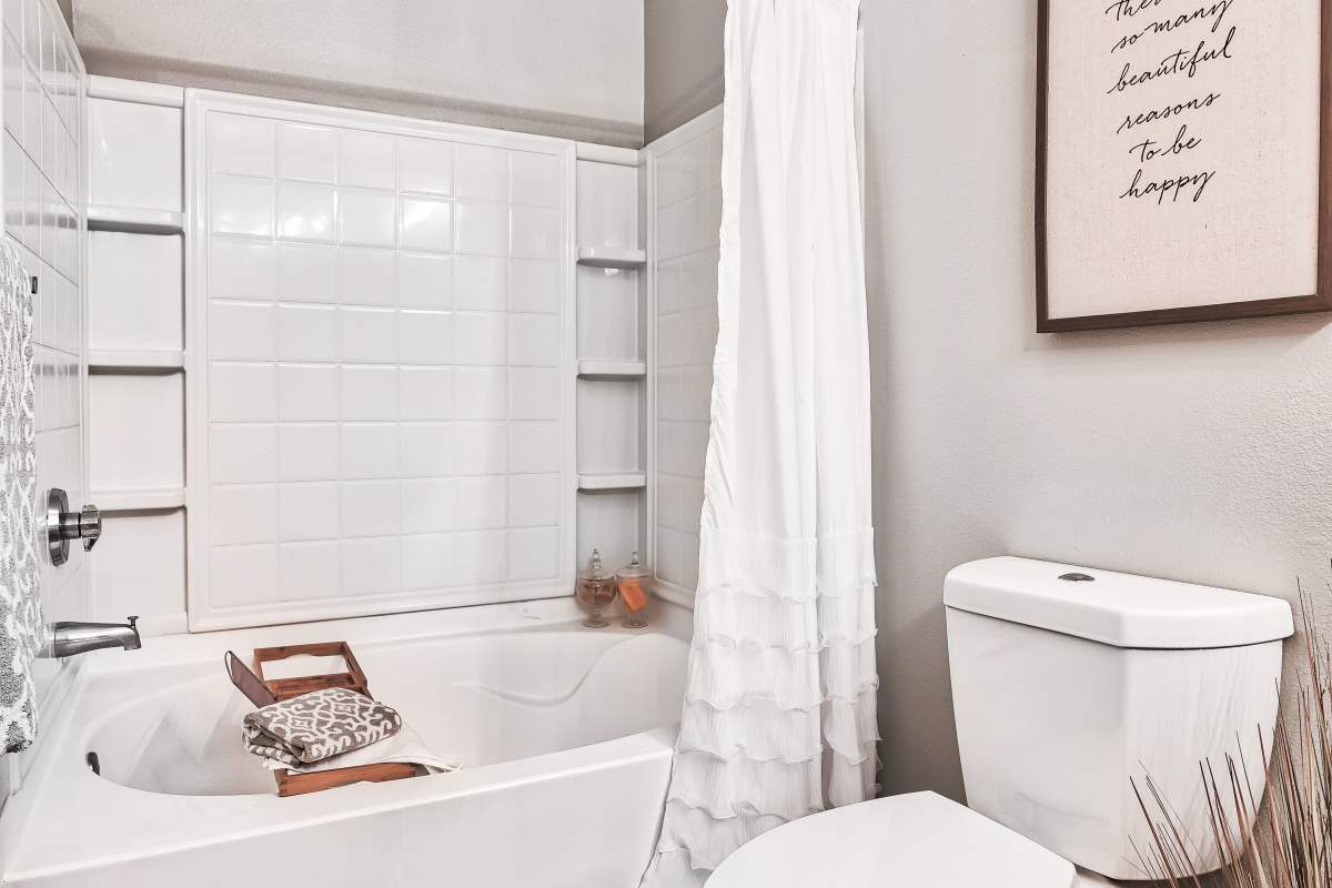 Residence bathroom at Cypress Lake in Baton Rouge, Louisiana