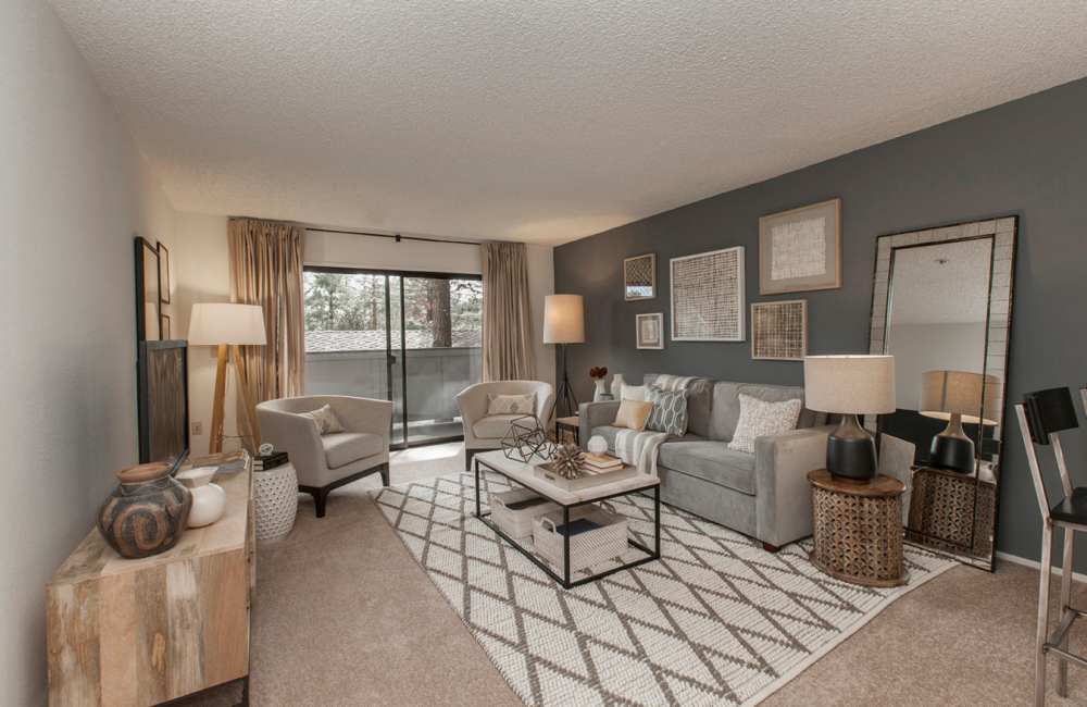 Living room at Springwood Apartment Homes in Los Altos, California