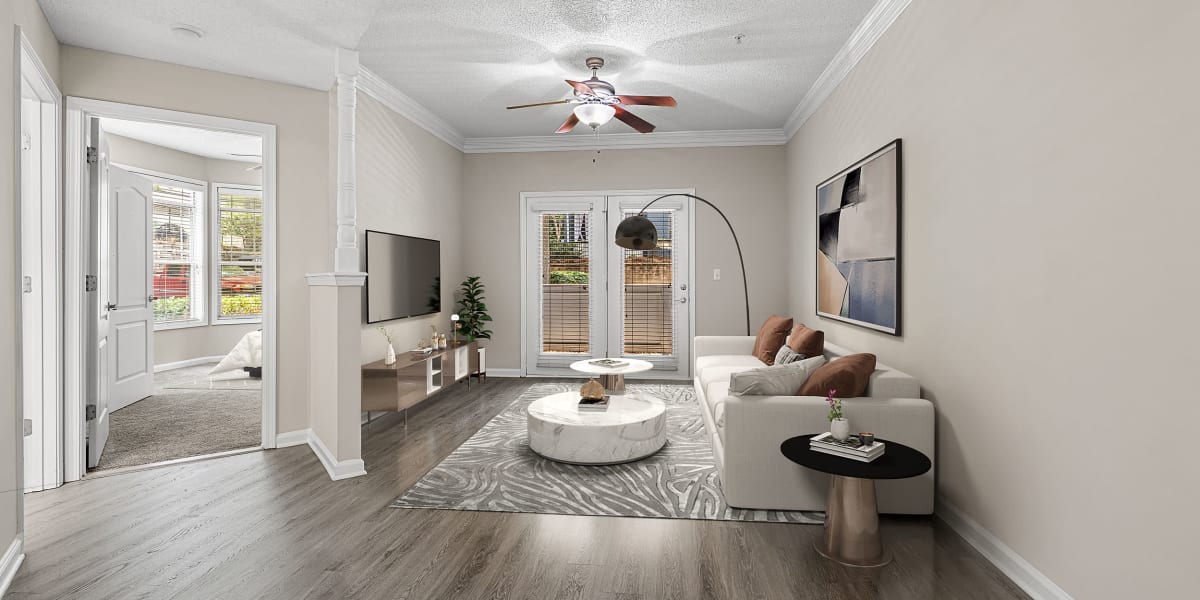 Living room at Marquis Midtown West in Atlanta, Georgia