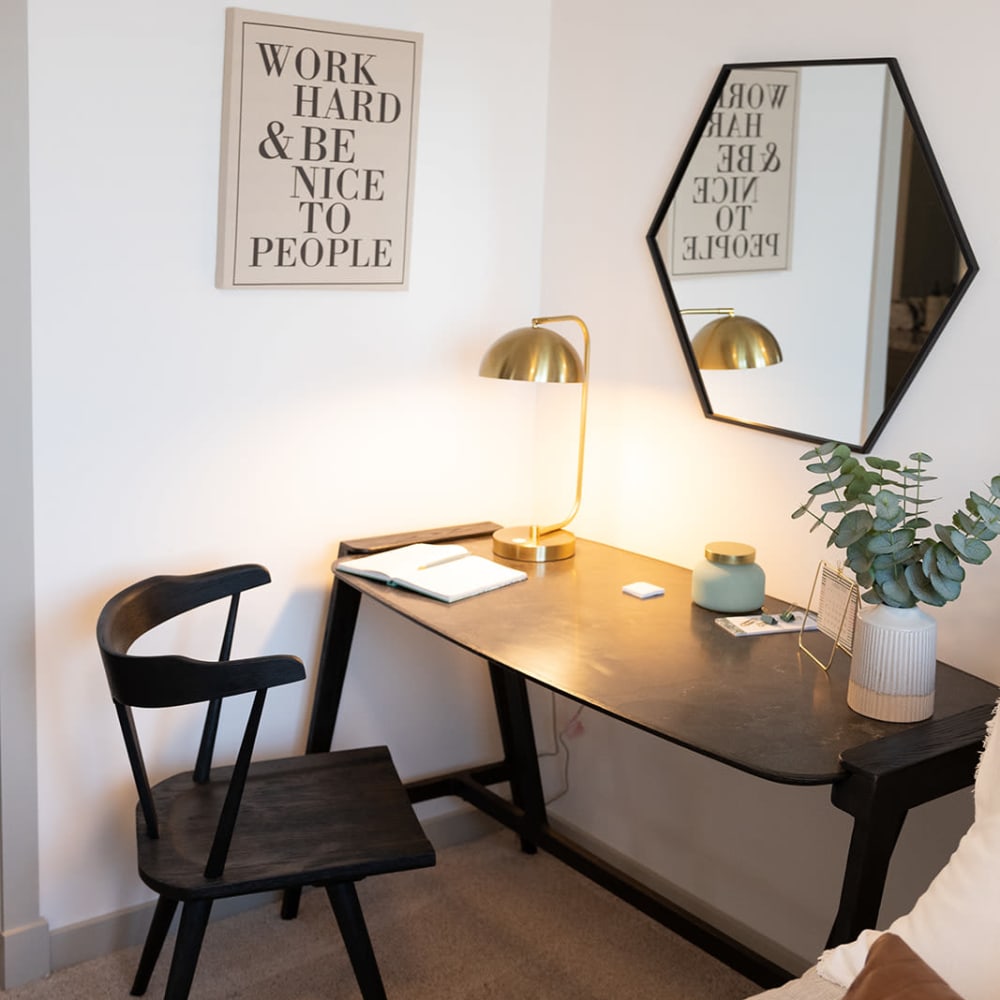 Side table at Center West Apartments in Midlothian, Virginia