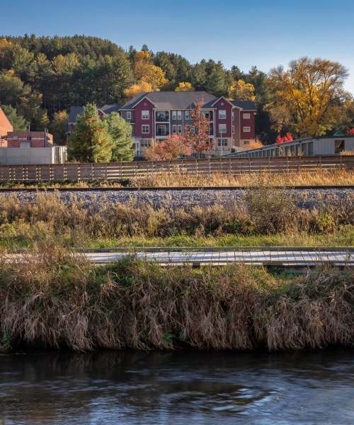 Beautiful lake view at Mill Creek Apartments in Cross Plains, Wisconsin