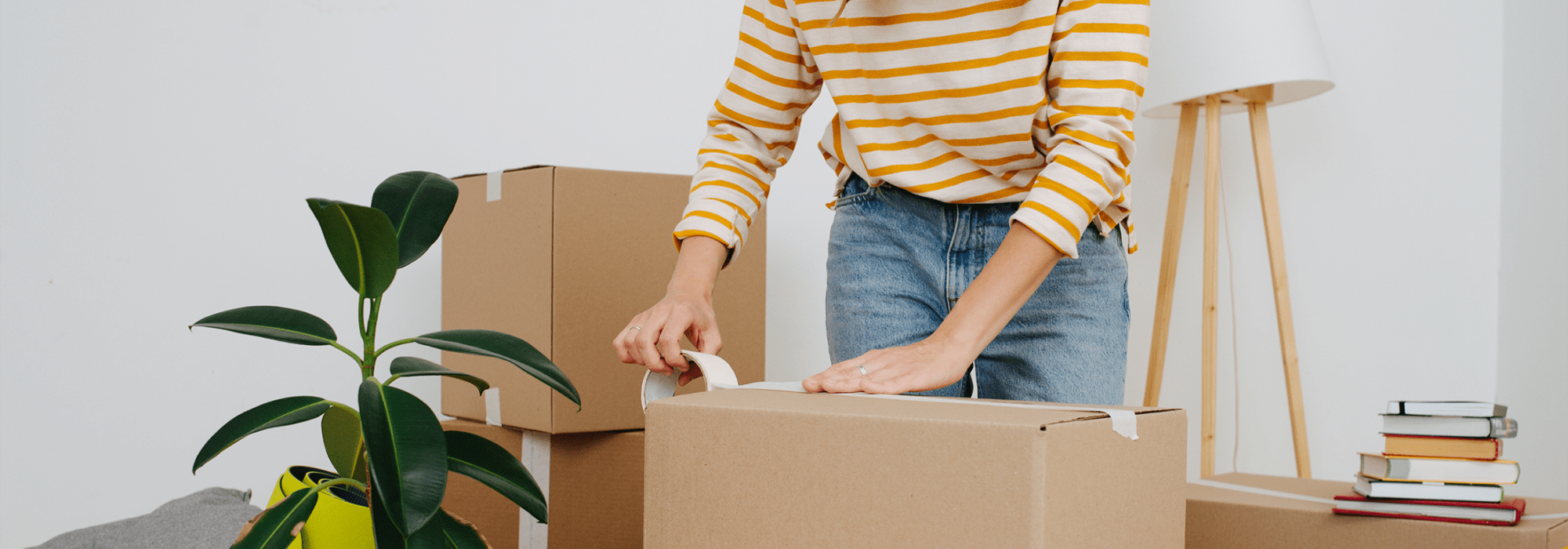 Customer opens boxes at Towne Storage - MLK in North Las Vegas, Nevada