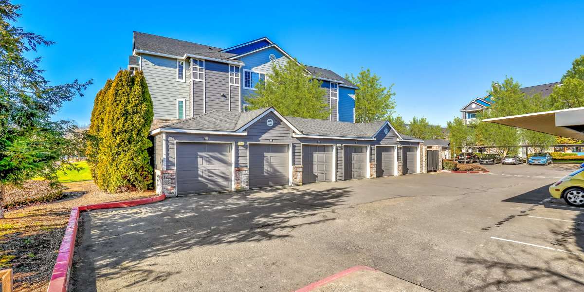 Private garage space and parking space at The Grove at Orenco Station in Hillsboro, Oregon