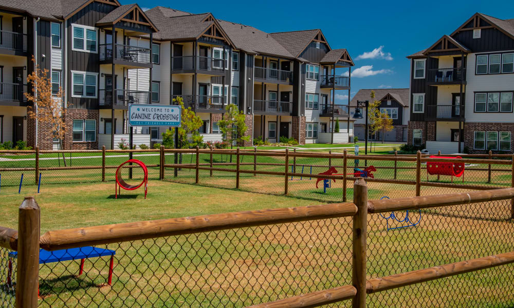 Dog park at Stonehorse Crossing Apartments in Oklahoma City, Oklahoma