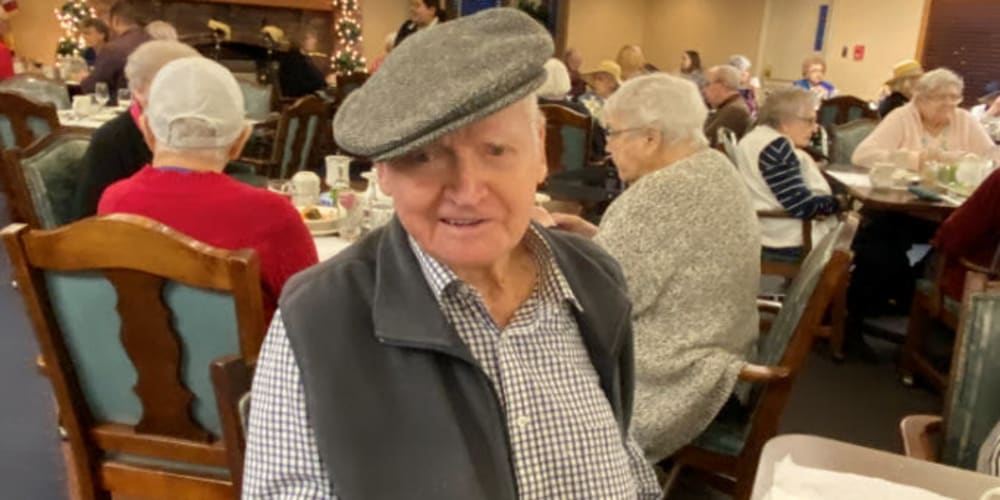 Residents dining at The Springs at Lancaster Village in Salem, Oregon