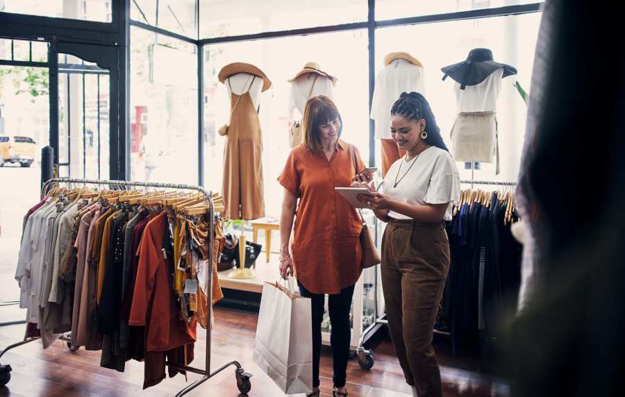 Residents shopping near Seapointe Villas in Costa Mesa, California, 