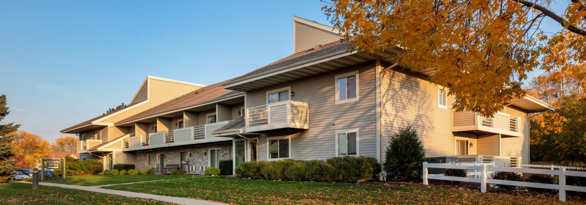 Exterior view of apartment at Kearney Meadows Apartments in Waunakee. WI