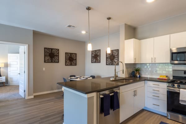 Luxurious bathroom at Hawthorne Hill Apartments in Thornton Colorado