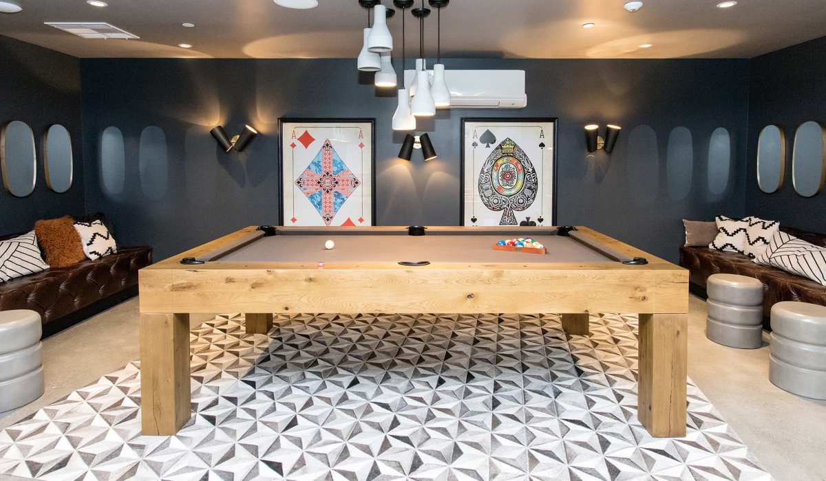Pool table at The Moran in Oakland, California