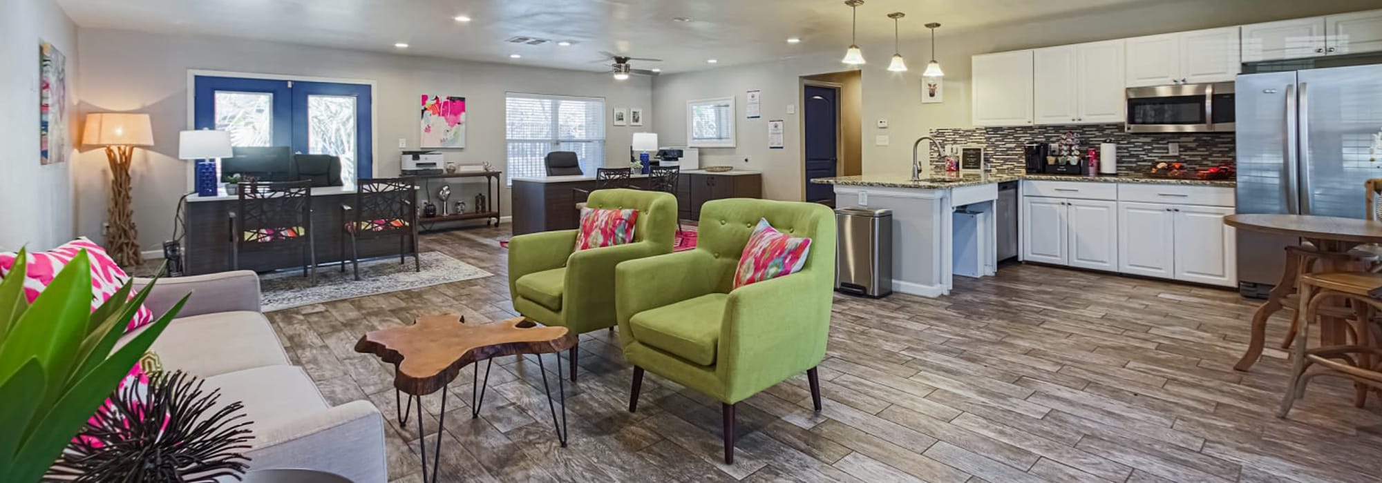 Inside the clubhouse at Retreat at 2818 in Bryan, Texas