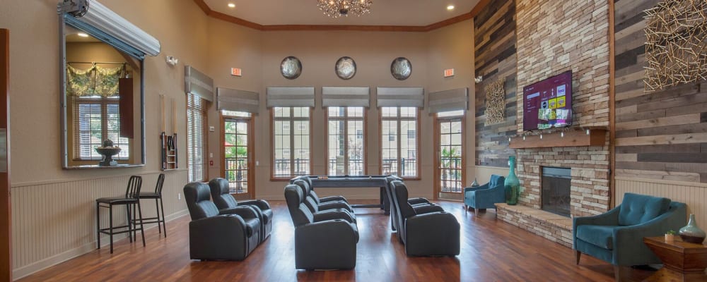 Cinema room at Panther Effingham Parc Apartments in Rincon, Georgia