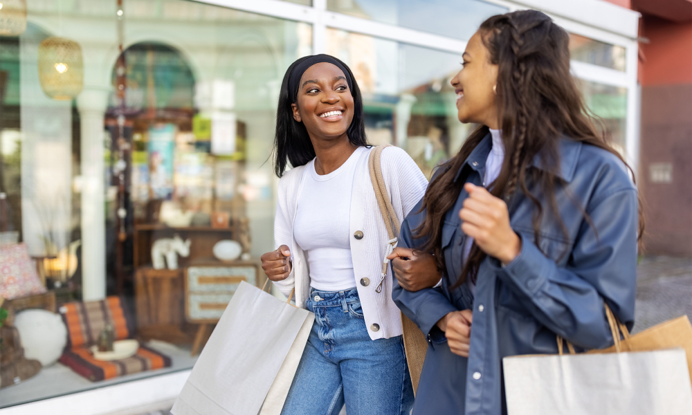 Resident out for shopping near Avonlea Westside in Atlanta, Georgia