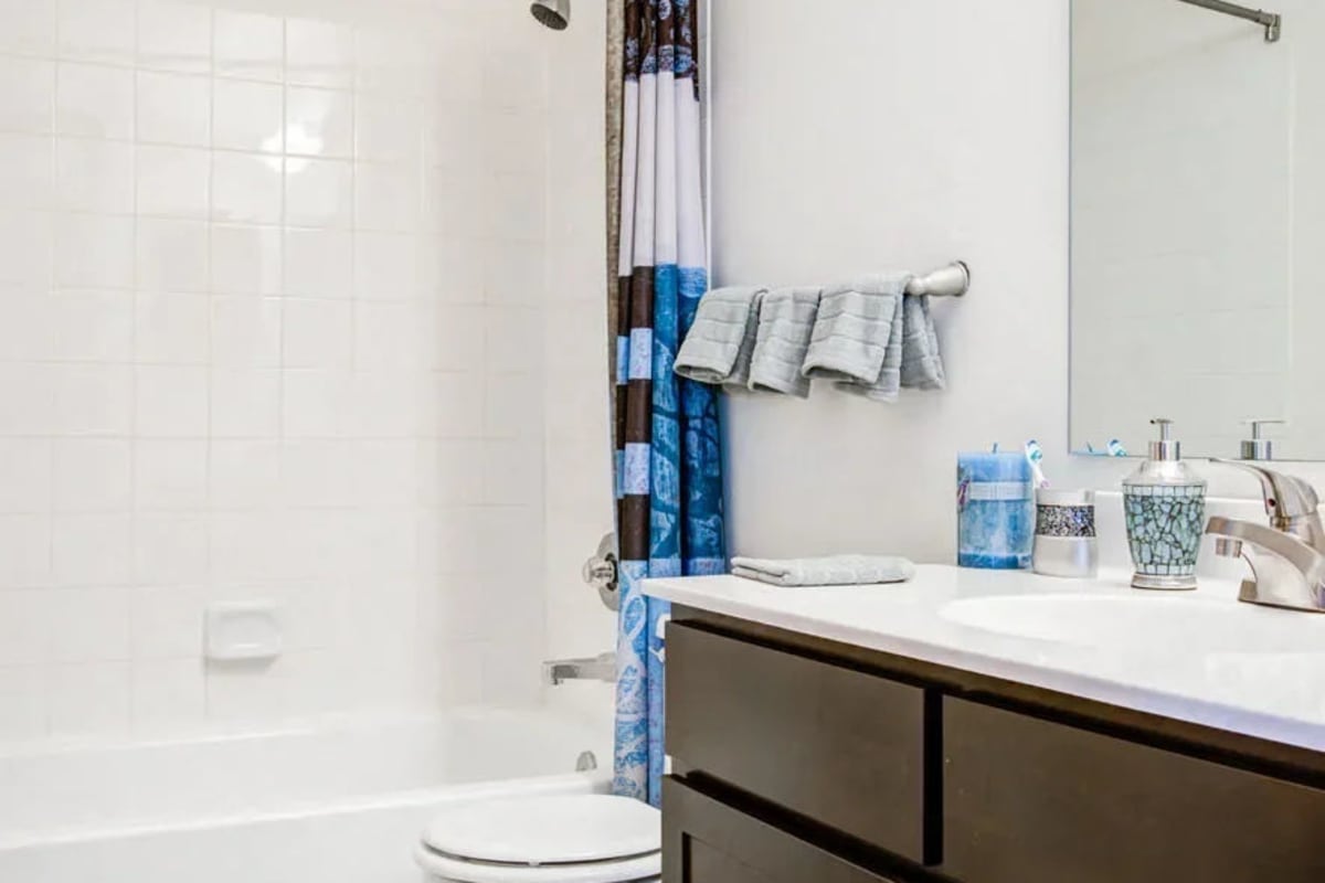 Apartment bathroom at Park At City West in Eden Prairie, Minnesota