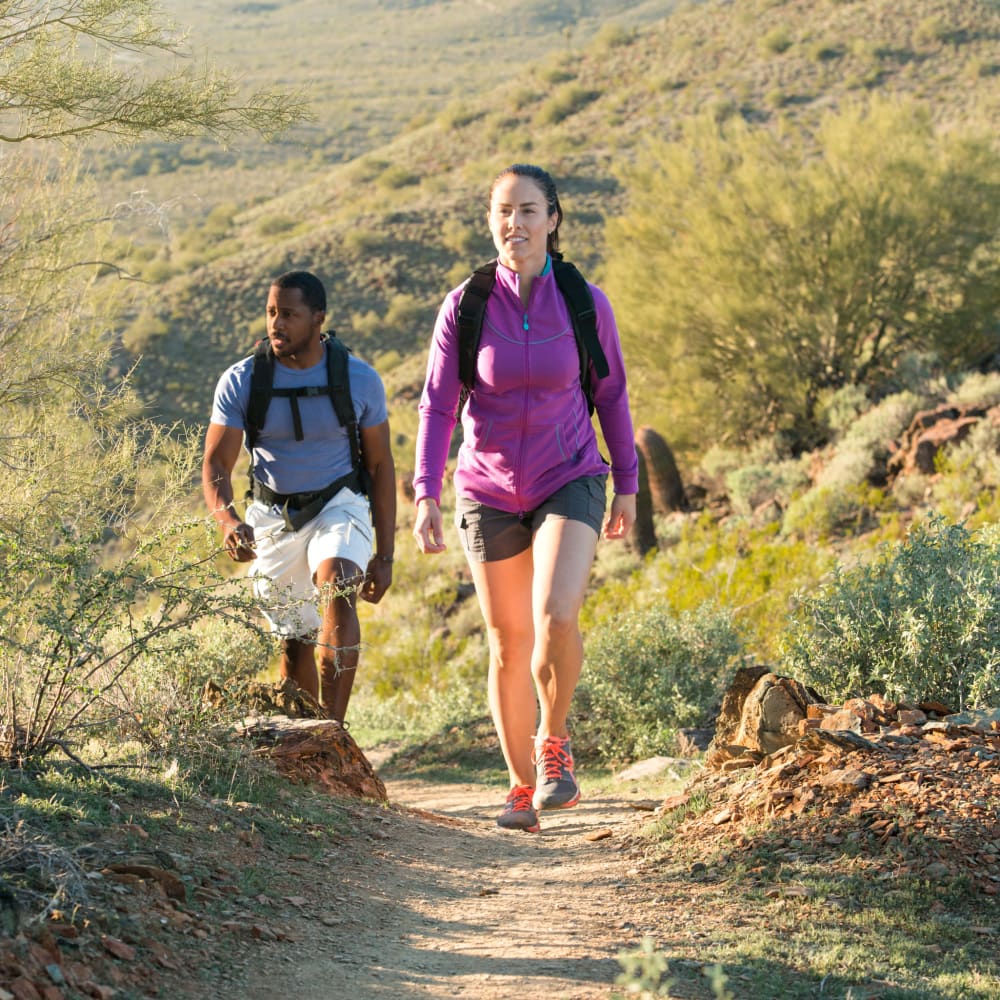 Residents on a nearby hike at The Bower Maryland in Phoenix, Arizona