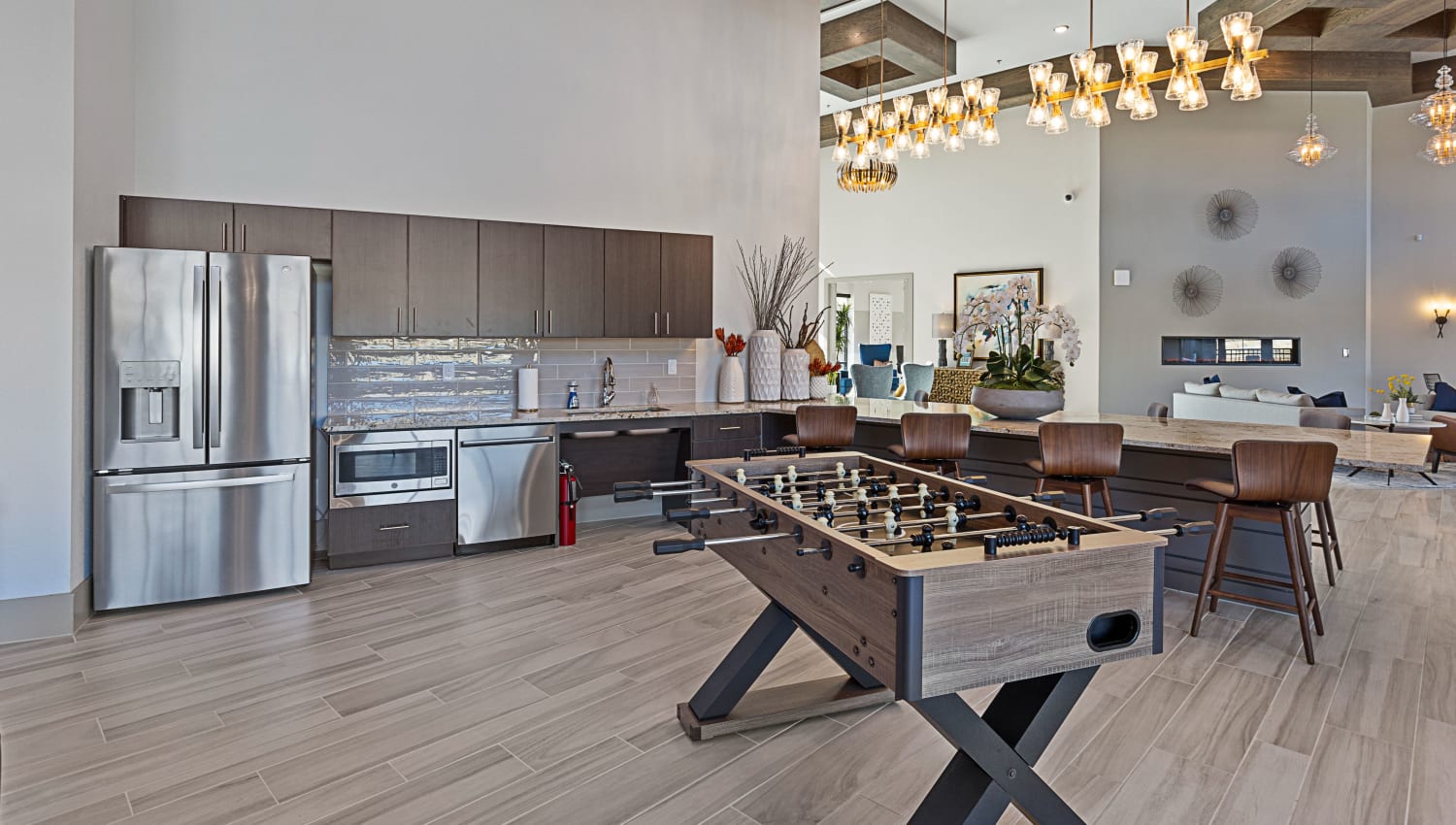 Foosball in the clubhouse at Olympus Hudson Oaks in Hudson Oaks, Texas