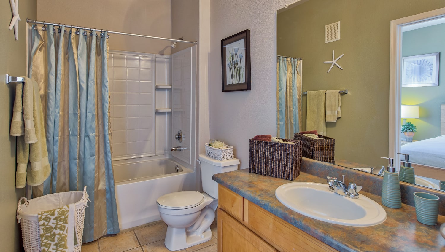 Model bathroom at The Palms at Augusta Ranch Apartments in Mesa, Arizona