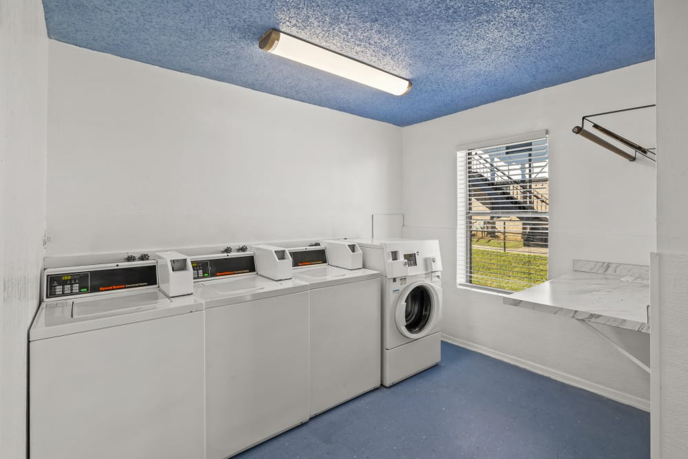 Community laundry facility at Woodglen Park in Gainesville, Texas