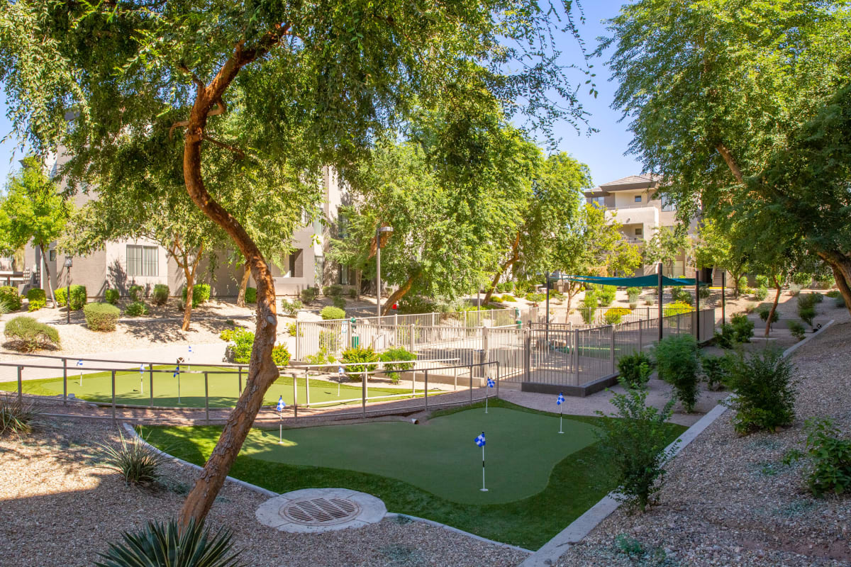 Putting green at Ascent at Papago Park in Phoenix, Arizona