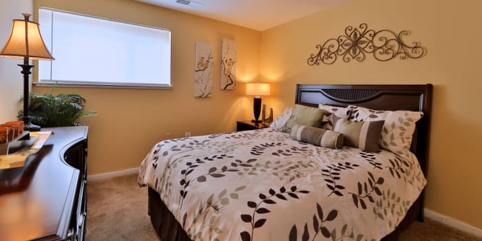Beautiful bedroom at Gwynn Oaks Landing Apartments & Townhomes in Baltimore, Maryland