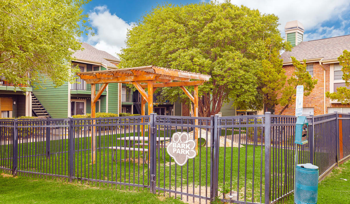 Rendering of fenced play area at Belmont Place in Round Rock, Texas