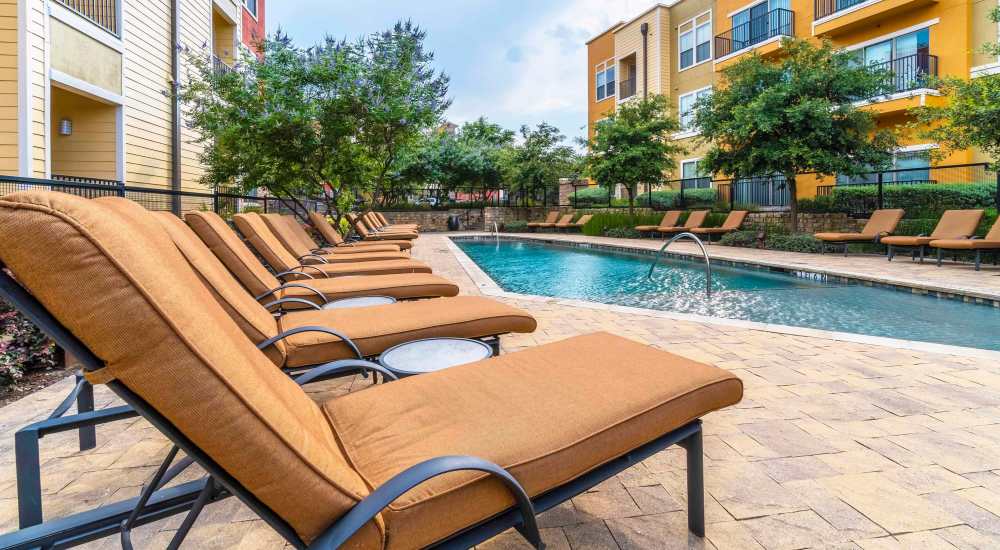 Community swimming pool at Grapevine Station in Grapevine, Texas