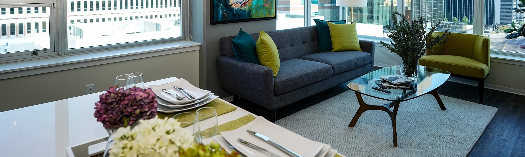 Floor plans at Two Twelve Clayton in Clayton, Missouri