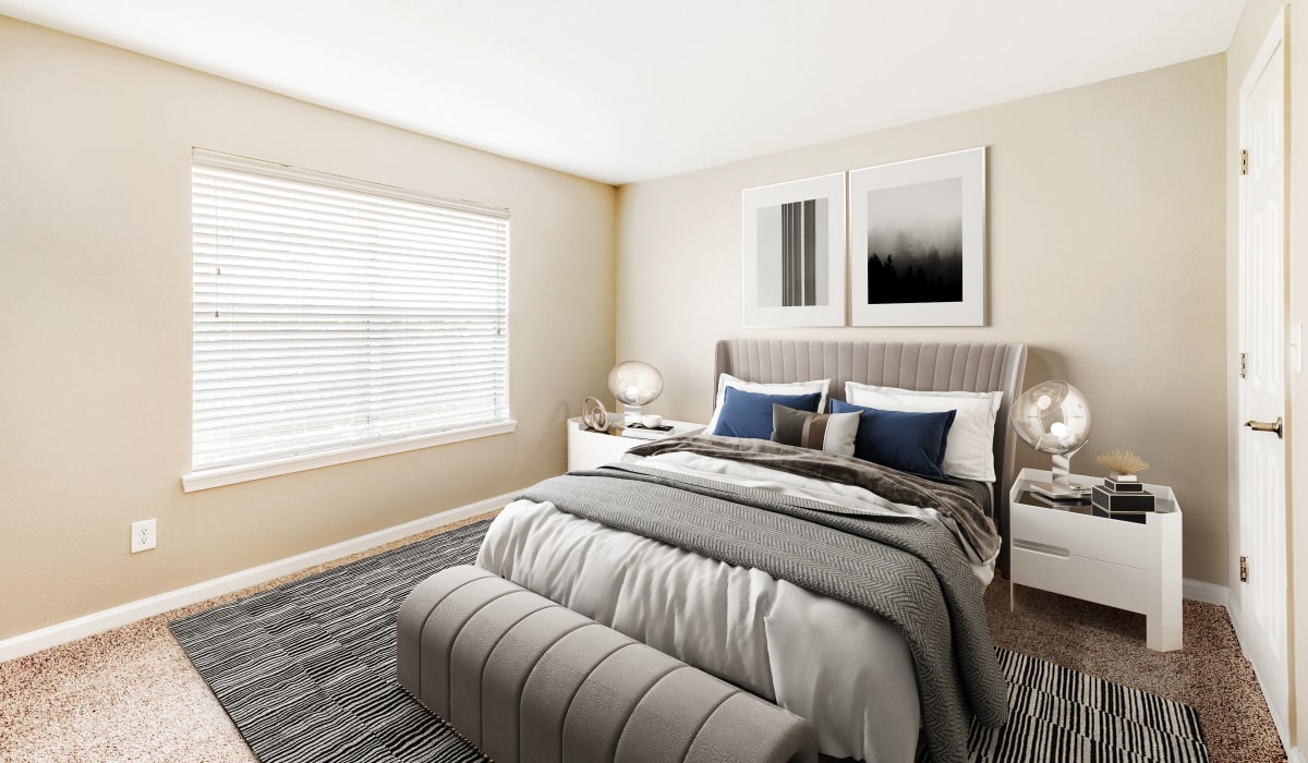 Bedroom with natural light at Bentley Green Apartment Homes, Jacksonville, Florida