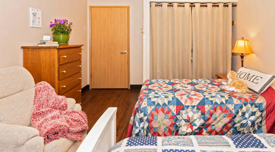 Well-furnished resident living area at Cascade Park Gardens Memory Care in Tacoma, Washington