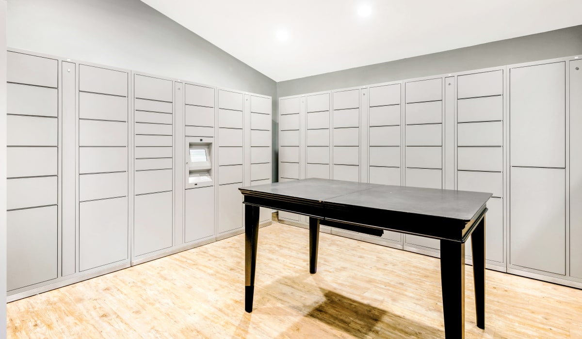 Package lockers at Bentley Green Apartment Homes, Jacksonville, Florida