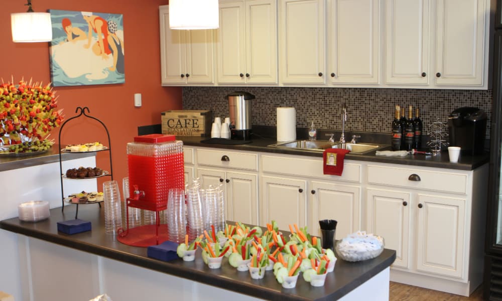Nutritious snacks prepared for guests at Holton Manor in Elkhorn, Wisconsin