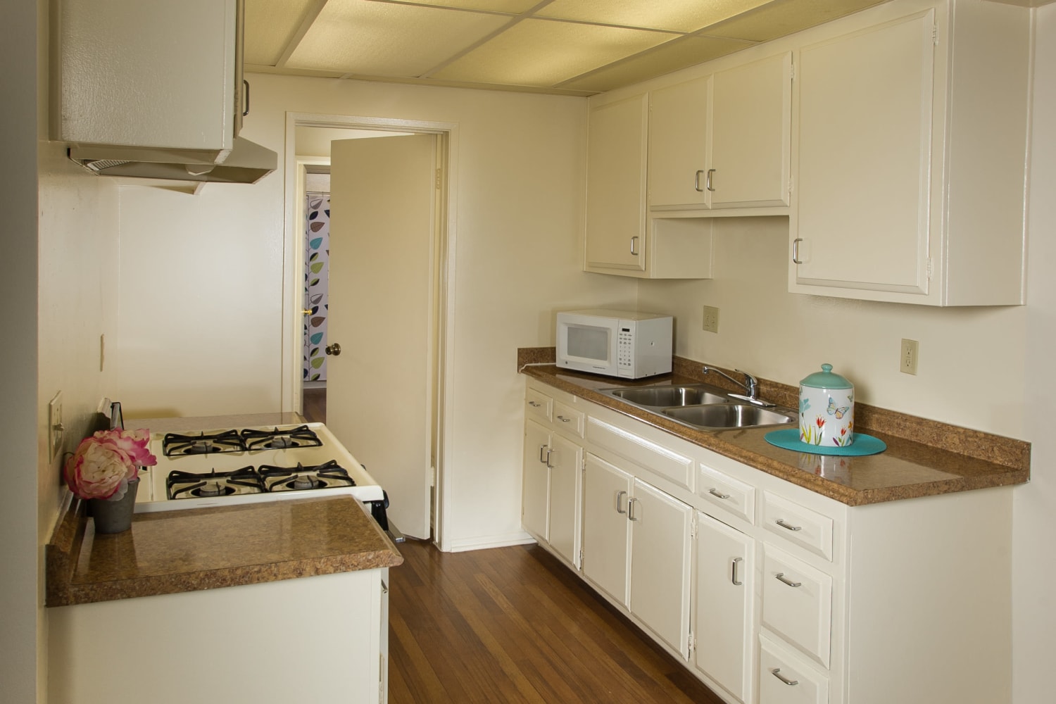 Well appointed kitchen at Chatham Village in Tustin, California