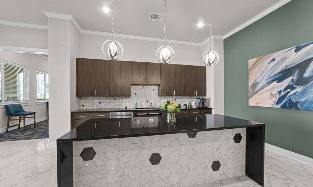 Clubhouse wtith kitchen at Brook Hollow in Wichita Falls, Texas