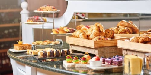 Breakfast in the clubhouse at Olea Beach Haven in Jacksonville, Florida
