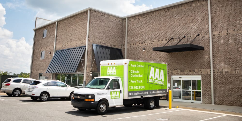 rent a moving truck at AAA Self Storage at Jag Branch Blvd in Kernersville, North Carolina