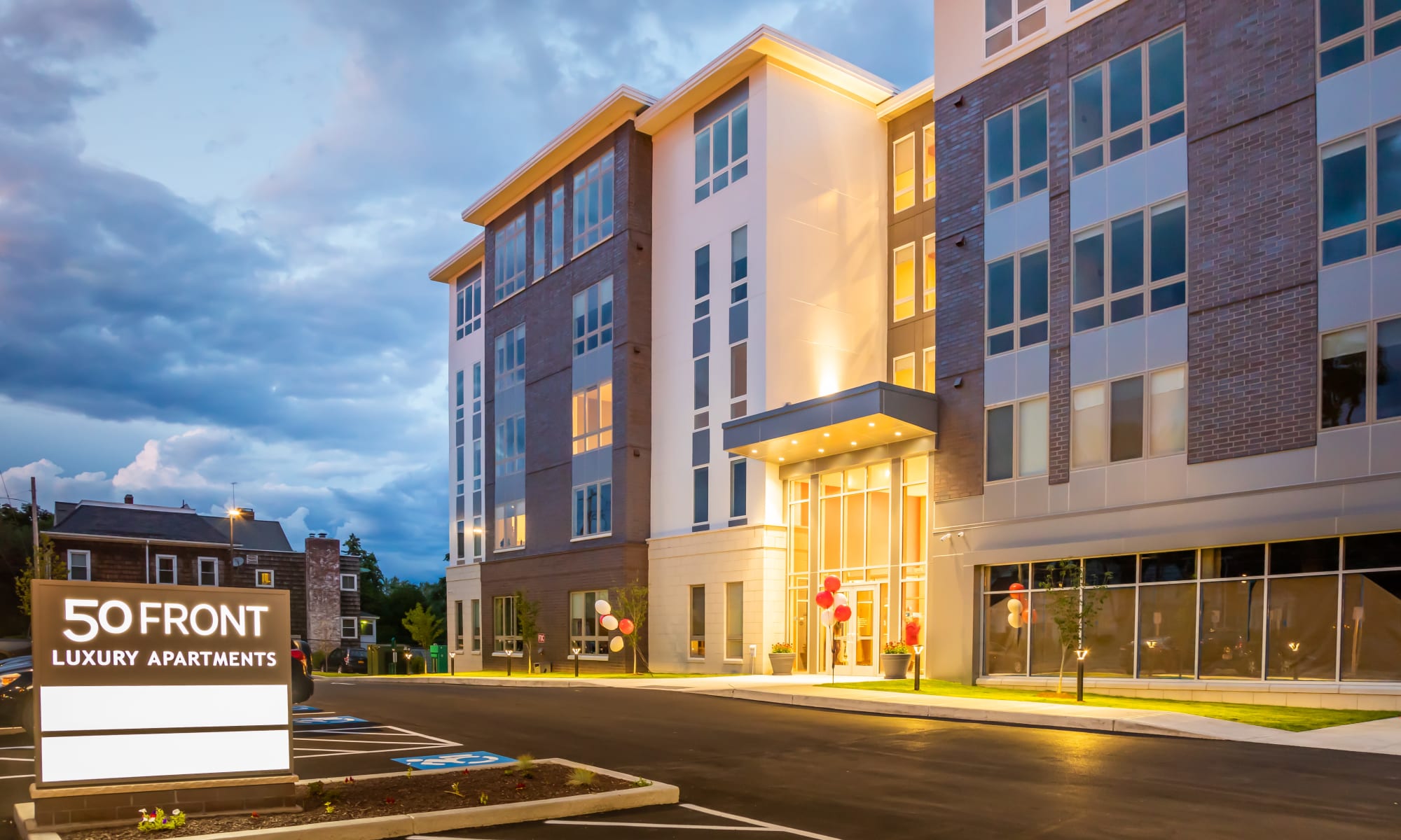 Exterior shot of 50 Front Luxury Apartments in , NY