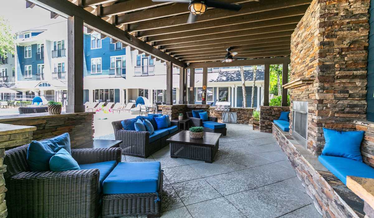 Patio at The Reserve at Johns Creek Walk in Johns Creek, Georgia