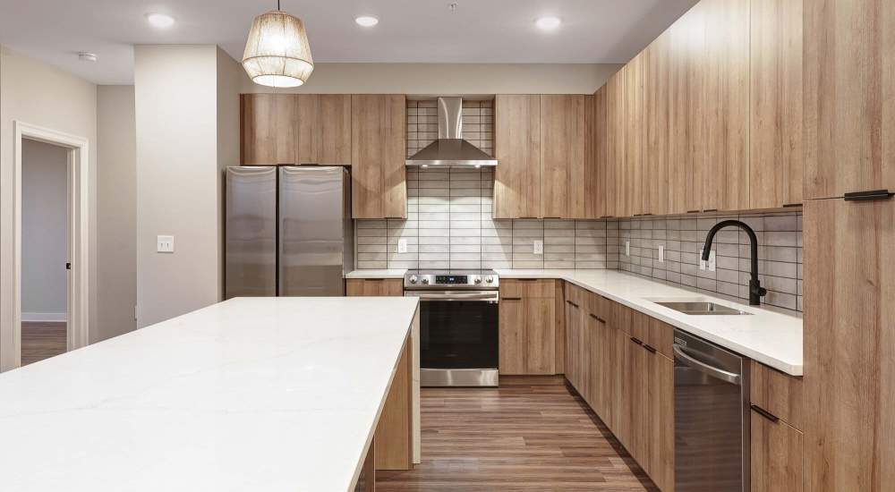 Cozy kitchen at Green|House Short North in Columbus, Ohio