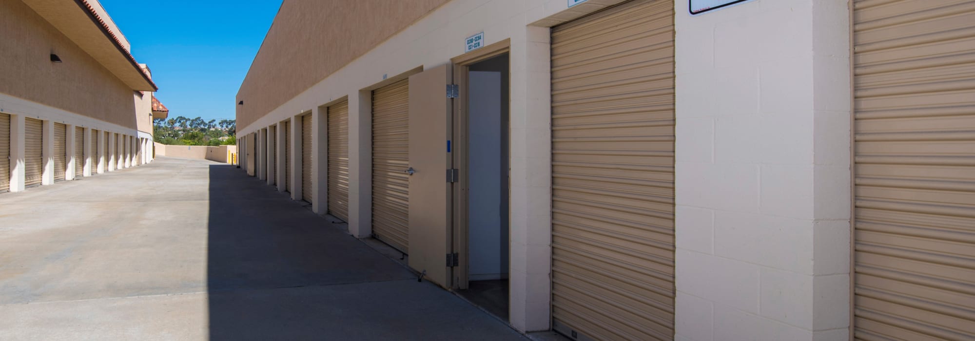 Outdoor units at Carlsbad Self Storage in Carlsbad, California