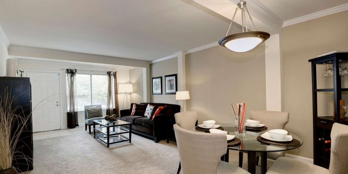Modern Living room and dining at Bethesda Hill in Bethesda, Maryland