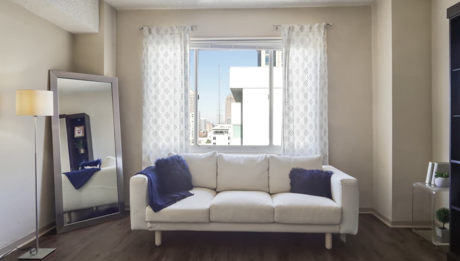 Living room with a view Solace on Peachtree in Atlanta, Georgia